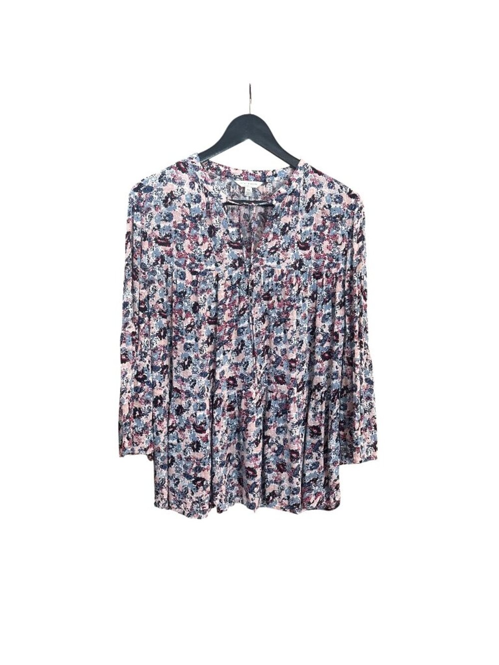 Lucky Multicolor Floral Long Sleeve Flowy Top Medium